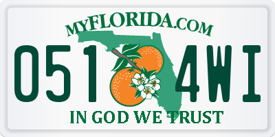 FL license plate 0514WI