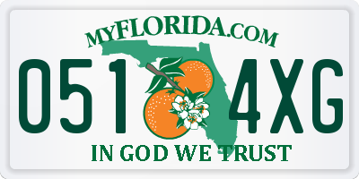 FL license plate 0514XG
