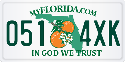 FL license plate 0514XK