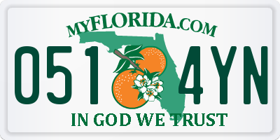 FL license plate 0514YN