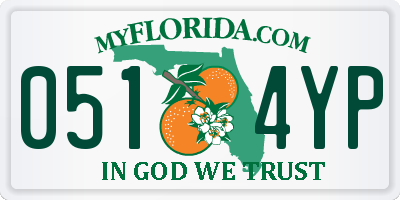 FL license plate 0514YP