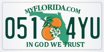 FL license plate 0514YU