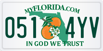 FL license plate 0514YV