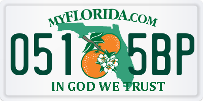 FL license plate 0515BP