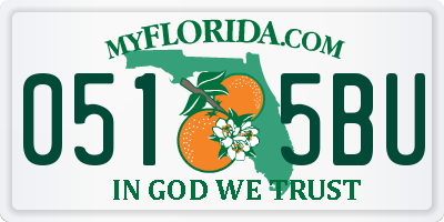 FL license plate 0515BU