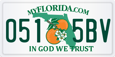 FL license plate 0515BV