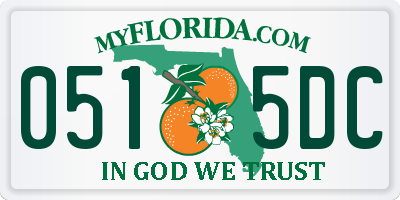 FL license plate 0515DC