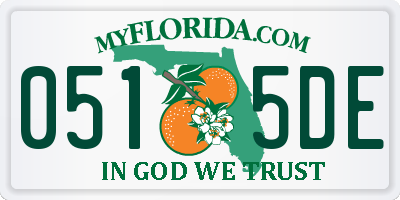FL license plate 0515DE