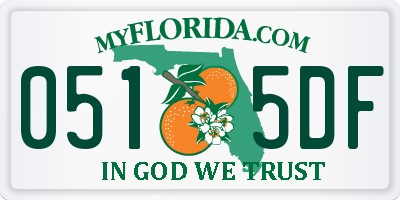 FL license plate 0515DF