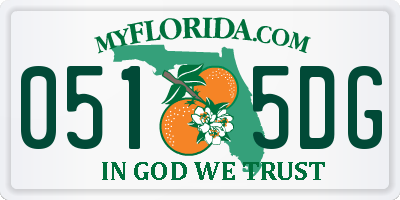 FL license plate 0515DG