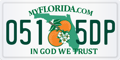 FL license plate 0515DP