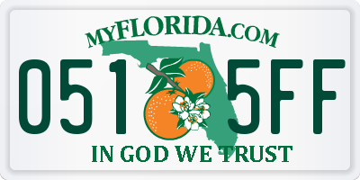FL license plate 0515FF