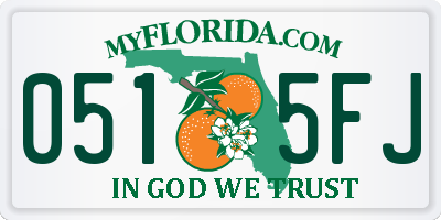 FL license plate 0515FJ