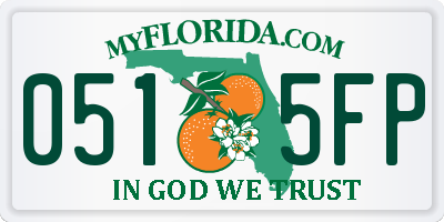 FL license plate 0515FP