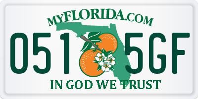 FL license plate 0515GF