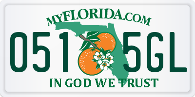 FL license plate 0515GL