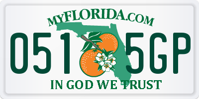 FL license plate 0515GP