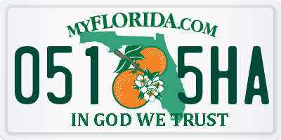 FL license plate 0515HA