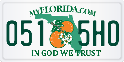 FL license plate 0515HO
