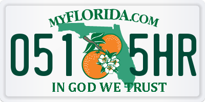 FL license plate 0515HR