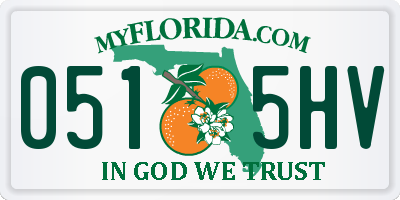 FL license plate 0515HV