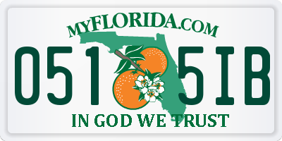FL license plate 0515IB
