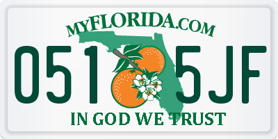 FL license plate 0515JF