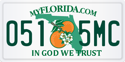 FL license plate 0515MC