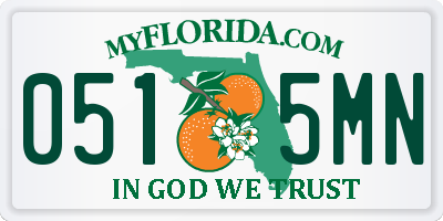FL license plate 0515MN