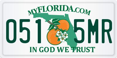 FL license plate 0515MR