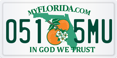 FL license plate 0515MU