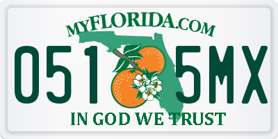 FL license plate 0515MX