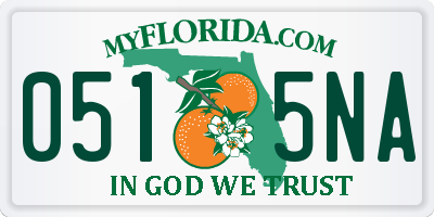 FL license plate 0515NA