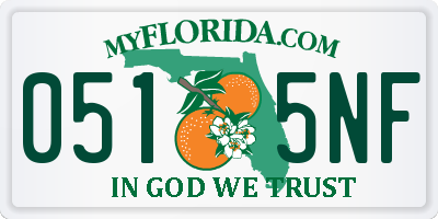 FL license plate 0515NF