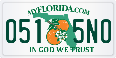 FL license plate 0515NO