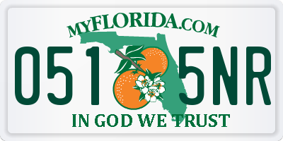 FL license plate 0515NR
