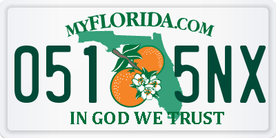 FL license plate 0515NX