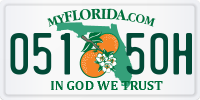 FL license plate 0515OH