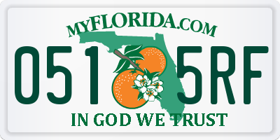 FL license plate 0515RF