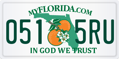 FL license plate 0515RU