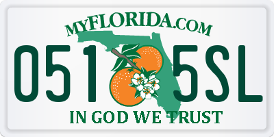 FL license plate 0515SL