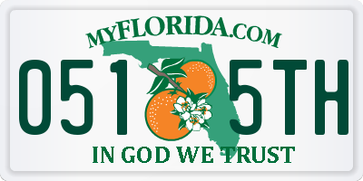 FL license plate 0515TH