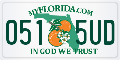 FL license plate 0515UD