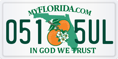 FL license plate 0515UL
