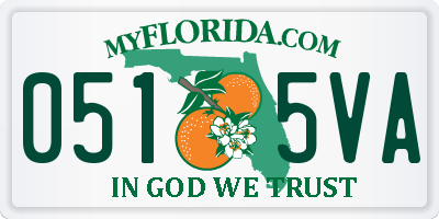 FL license plate 0515VA