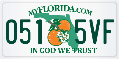 FL license plate 0515VF