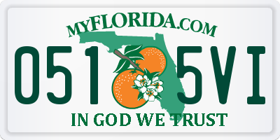 FL license plate 0515VI