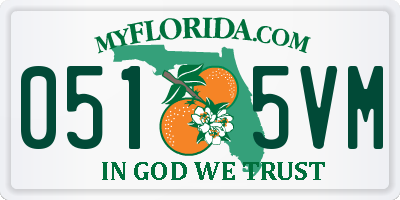 FL license plate 0515VM