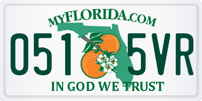 FL license plate 0515VR