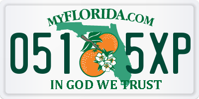 FL license plate 0515XP